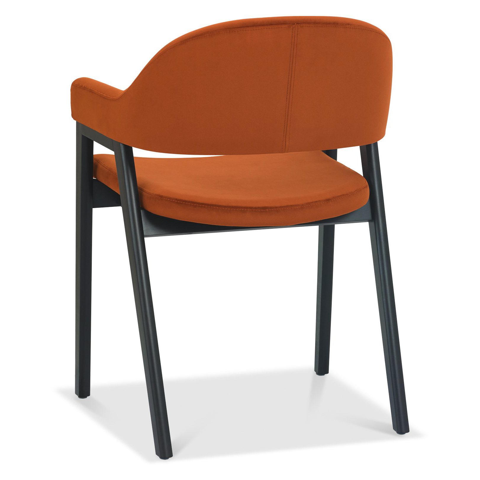 Highgate Peppercorn Armchair in Rust Velvet