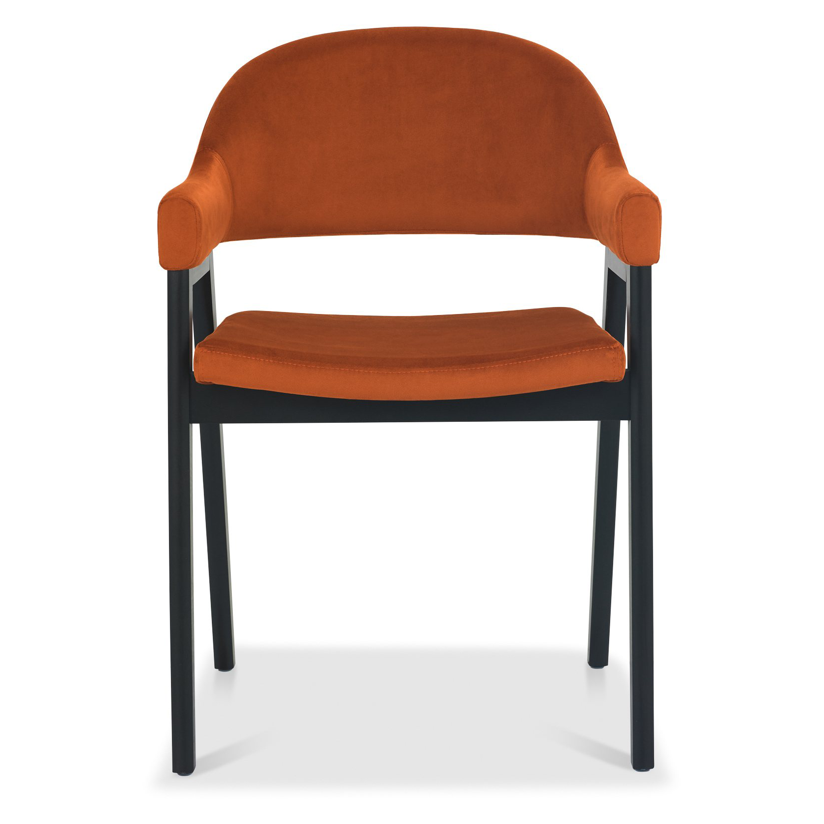 Highgate Peppercorn Armchair in Rust Velvet