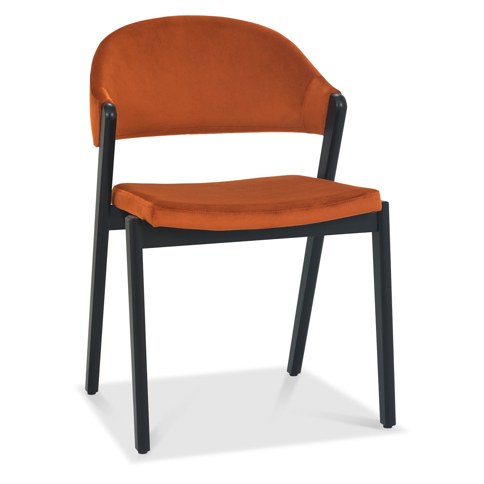 Highgate Peppercorn Dining Chair in Rust Velvet