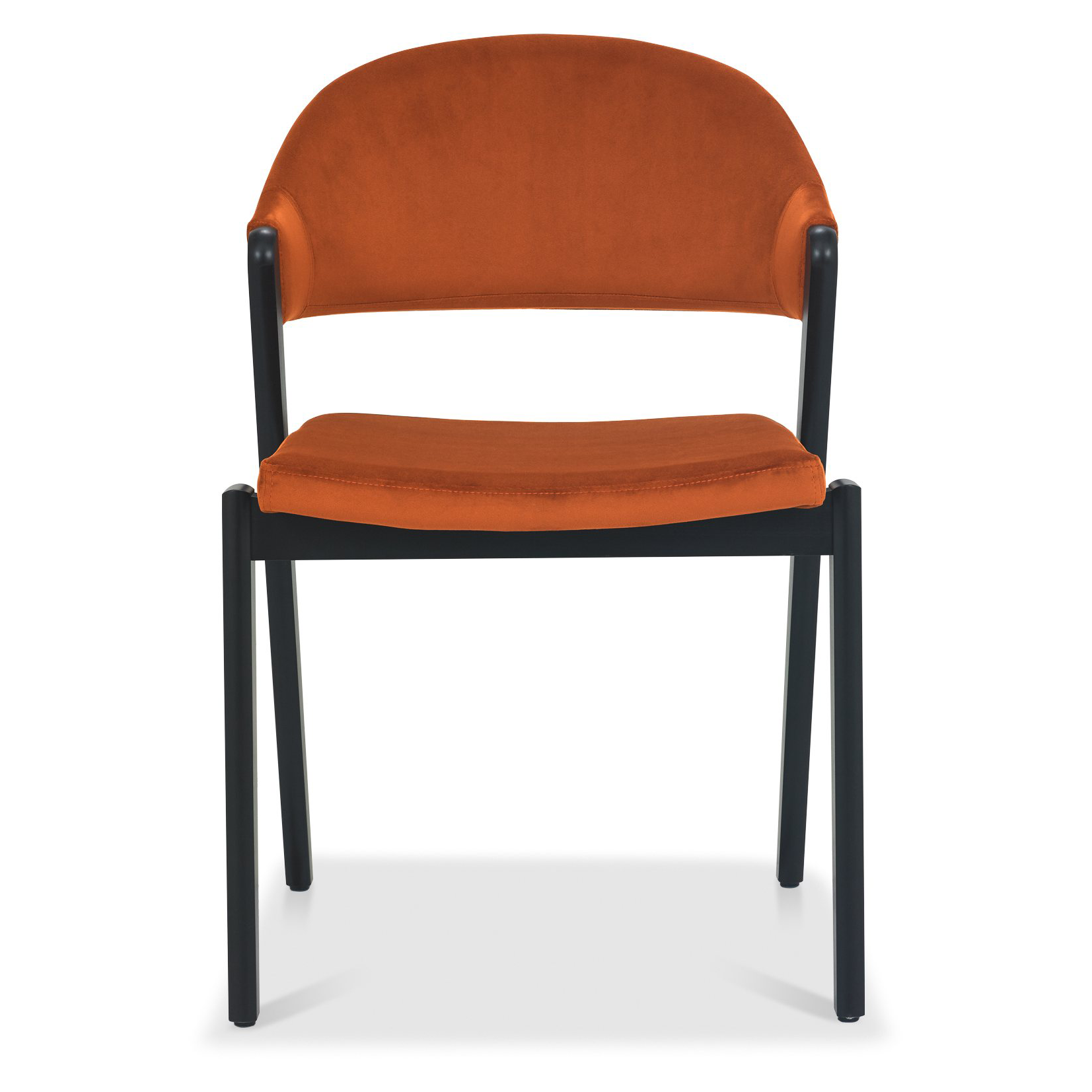 Highgate Peppercorn Dining Chair in Rust Velvet