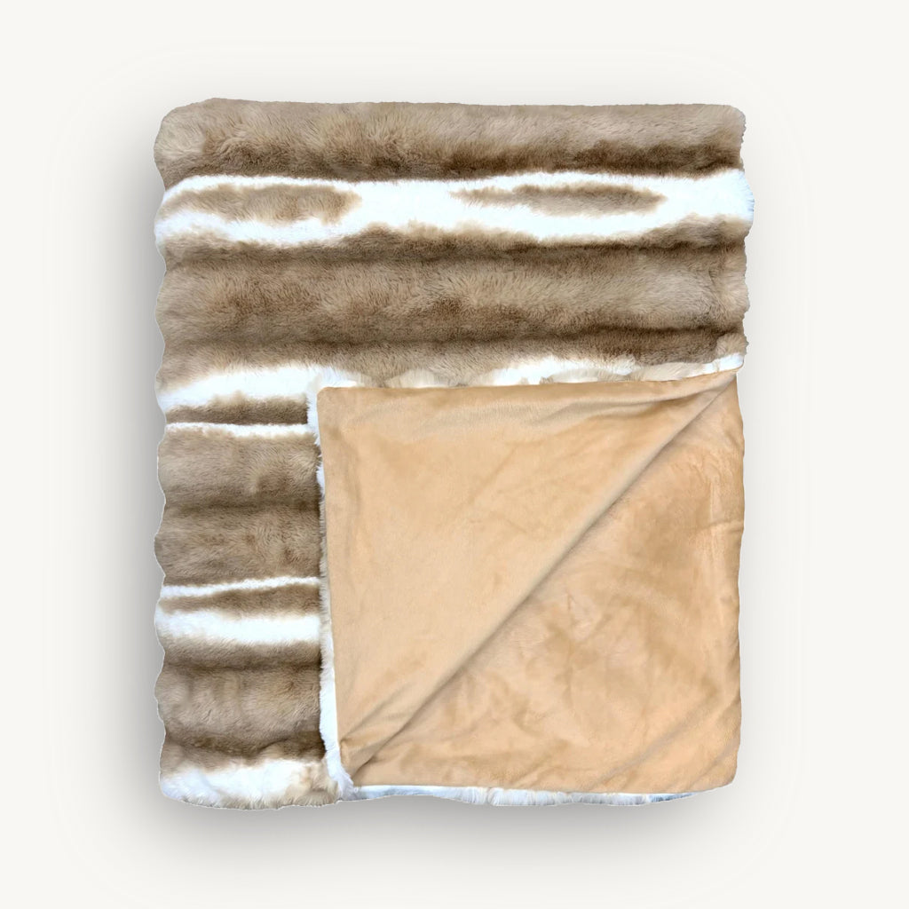Rutland Faux Fur Beige Throw