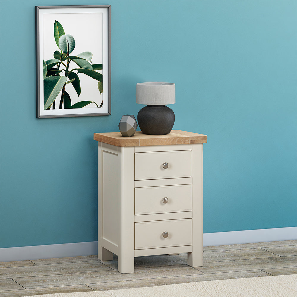 Rutland Painted 3 Drawer Bedside Cabinet – Arighi Bianchi
