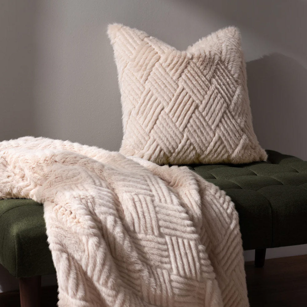 Cut Faux Fur Cushion-Accessories-Arighi Bianchi