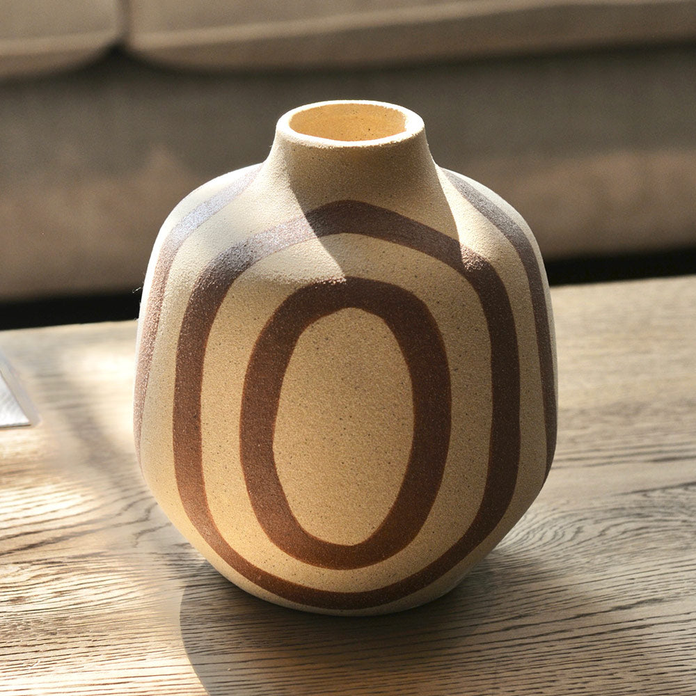 Sand & Terracotta Matt Vase