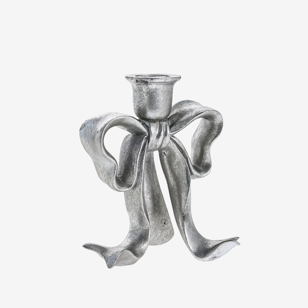 Serafina Bow Candlestick in Silver 3