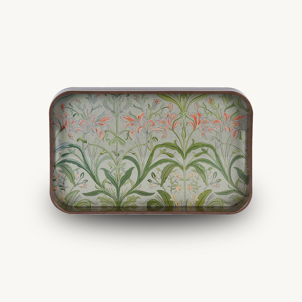 Set of 2 Green Lily Trays