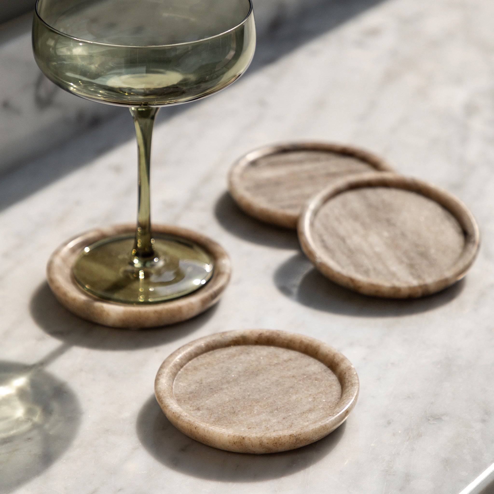 Set of 4 Marble Coasters