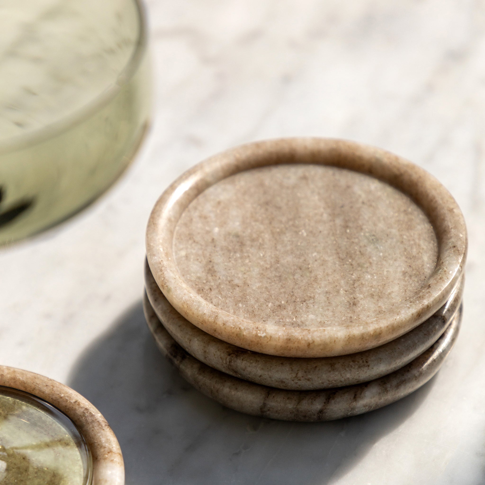 Set of 4 Marble Coasters