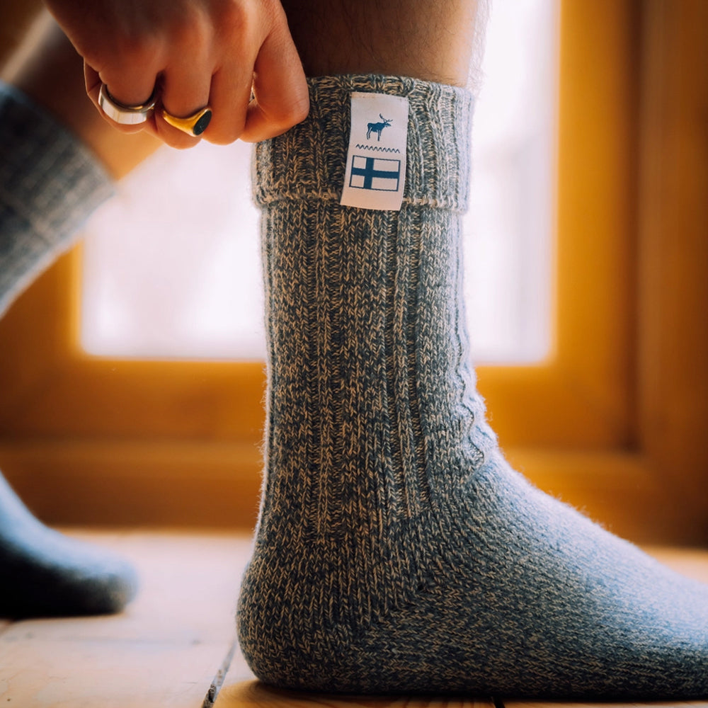 Sisu of Finland Socks in Baltic Blue