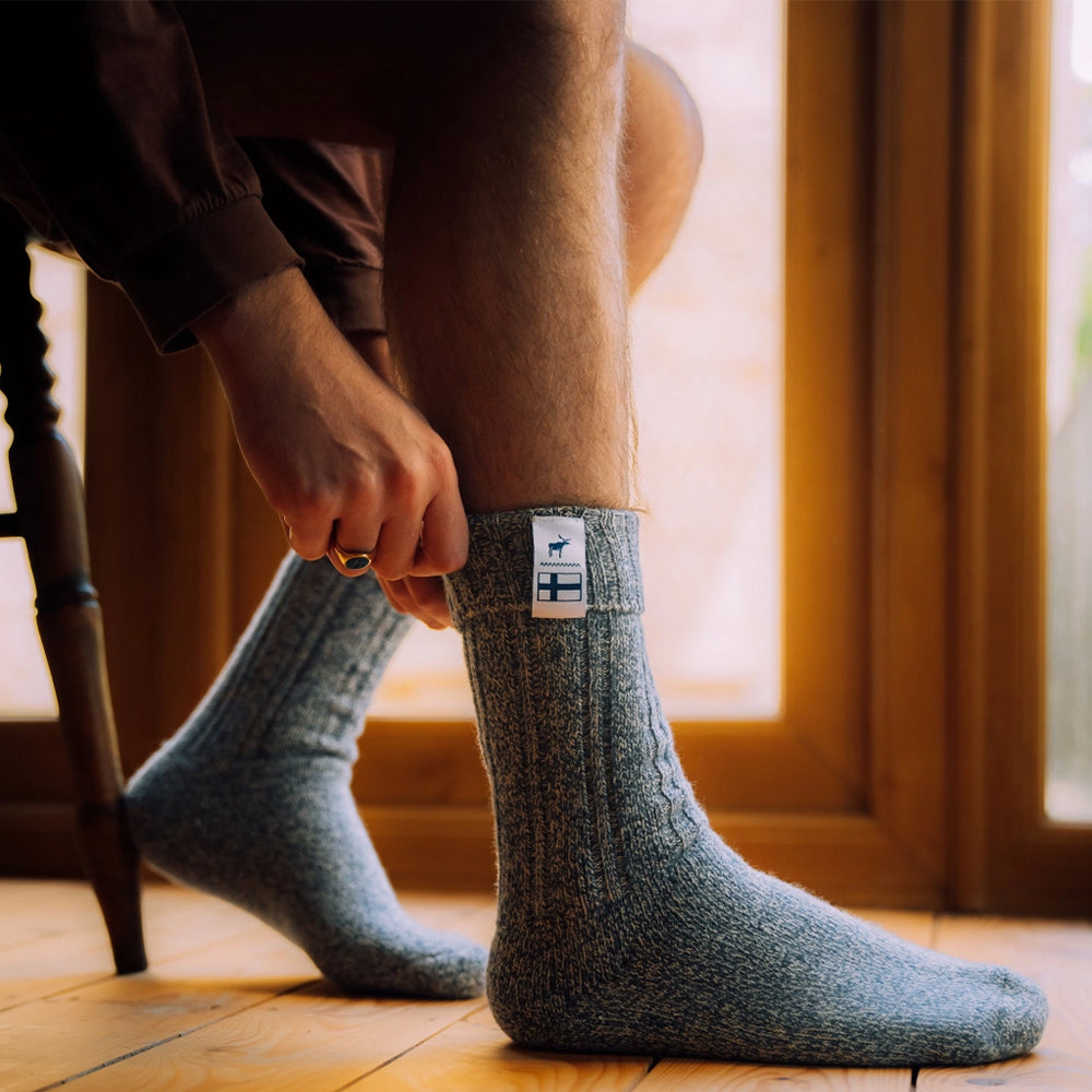 Sisu of Finland Socks in Baltic Blue