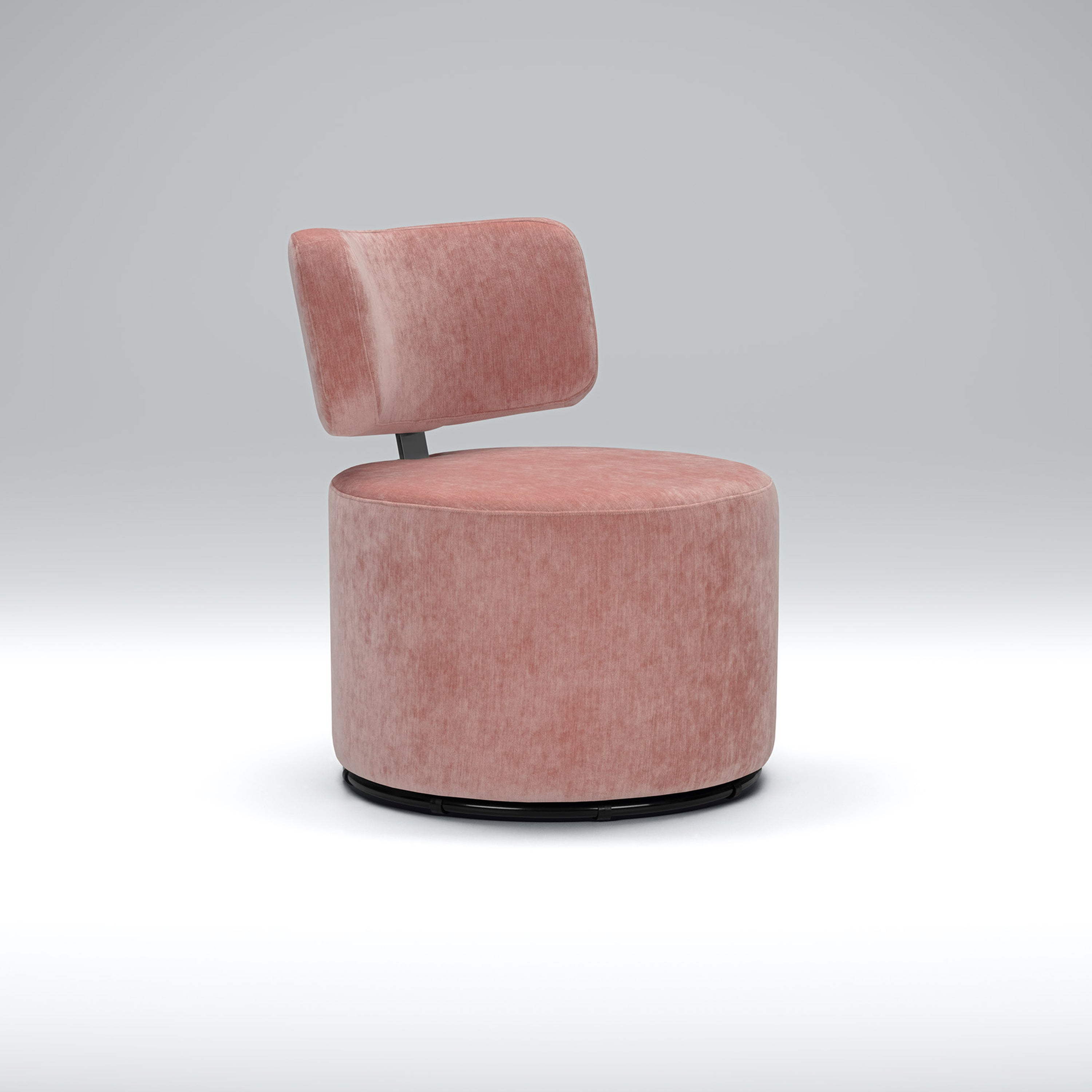 Sits Mokka Swivel Armchair in Salmon