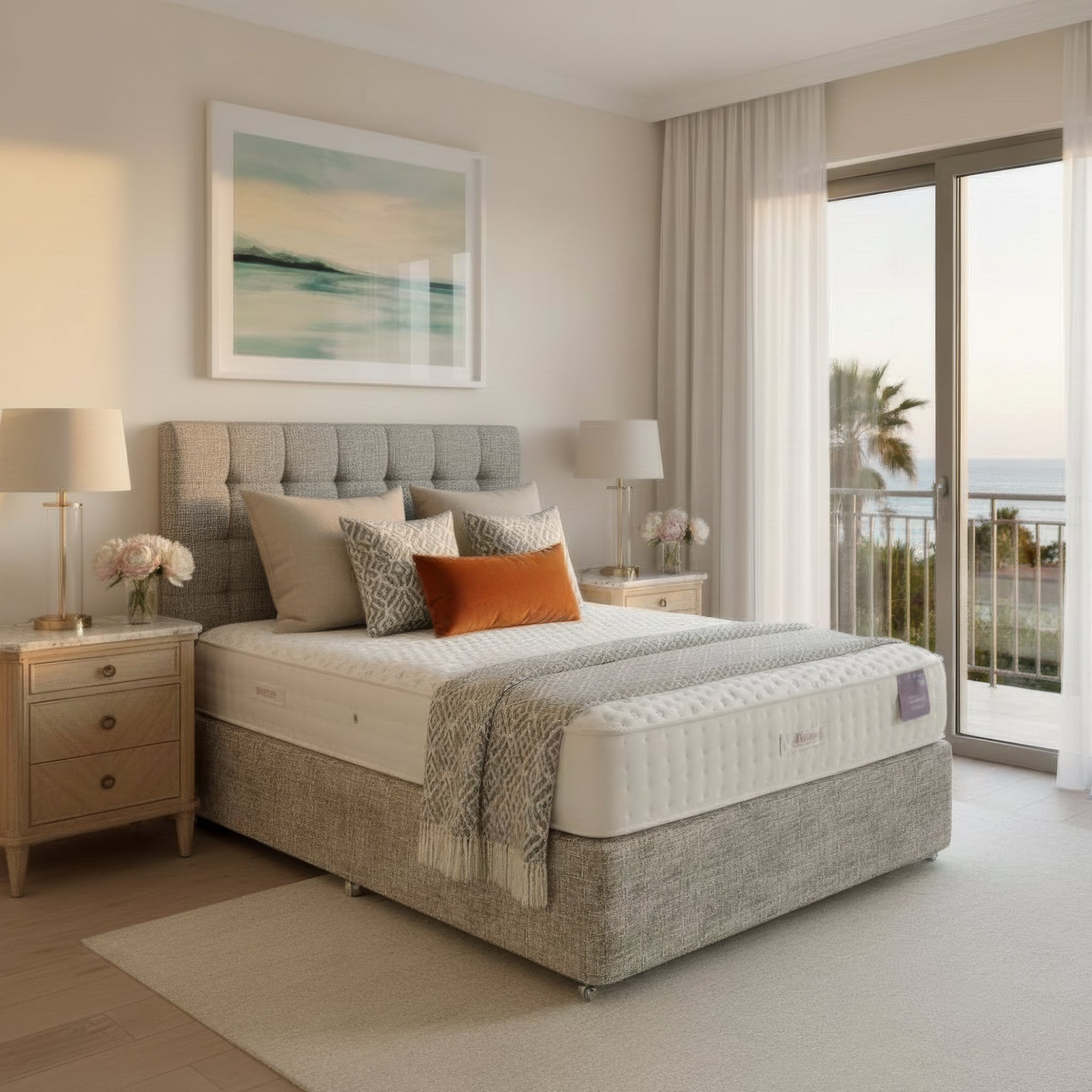 Arighi Bianchi 4 Drawer Stamford Bed in Alaska Silver