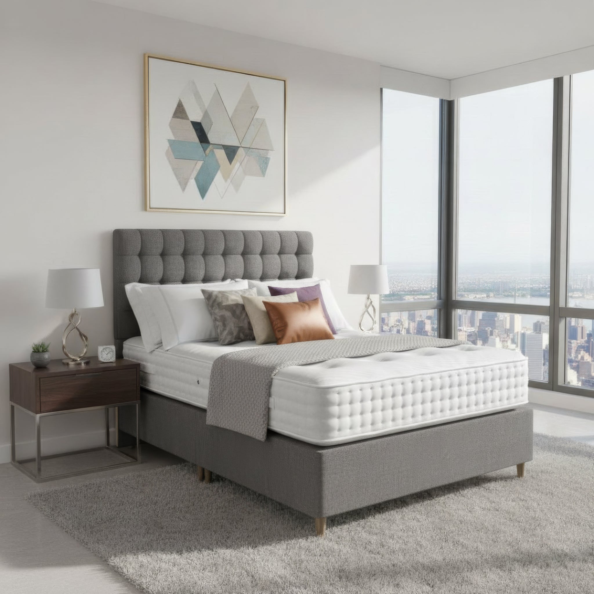 Arighi Bianchi Stamford Bed in Daytona Silver