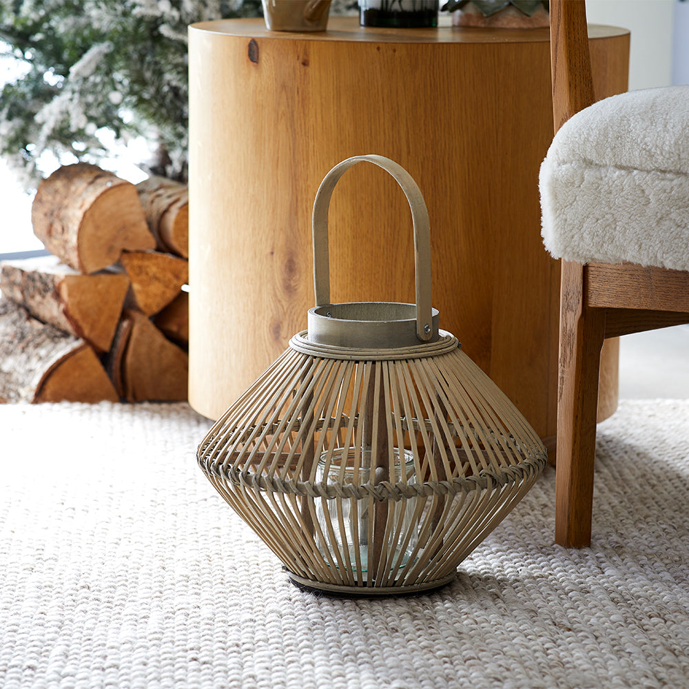 Small Grey Bamboo Lantern