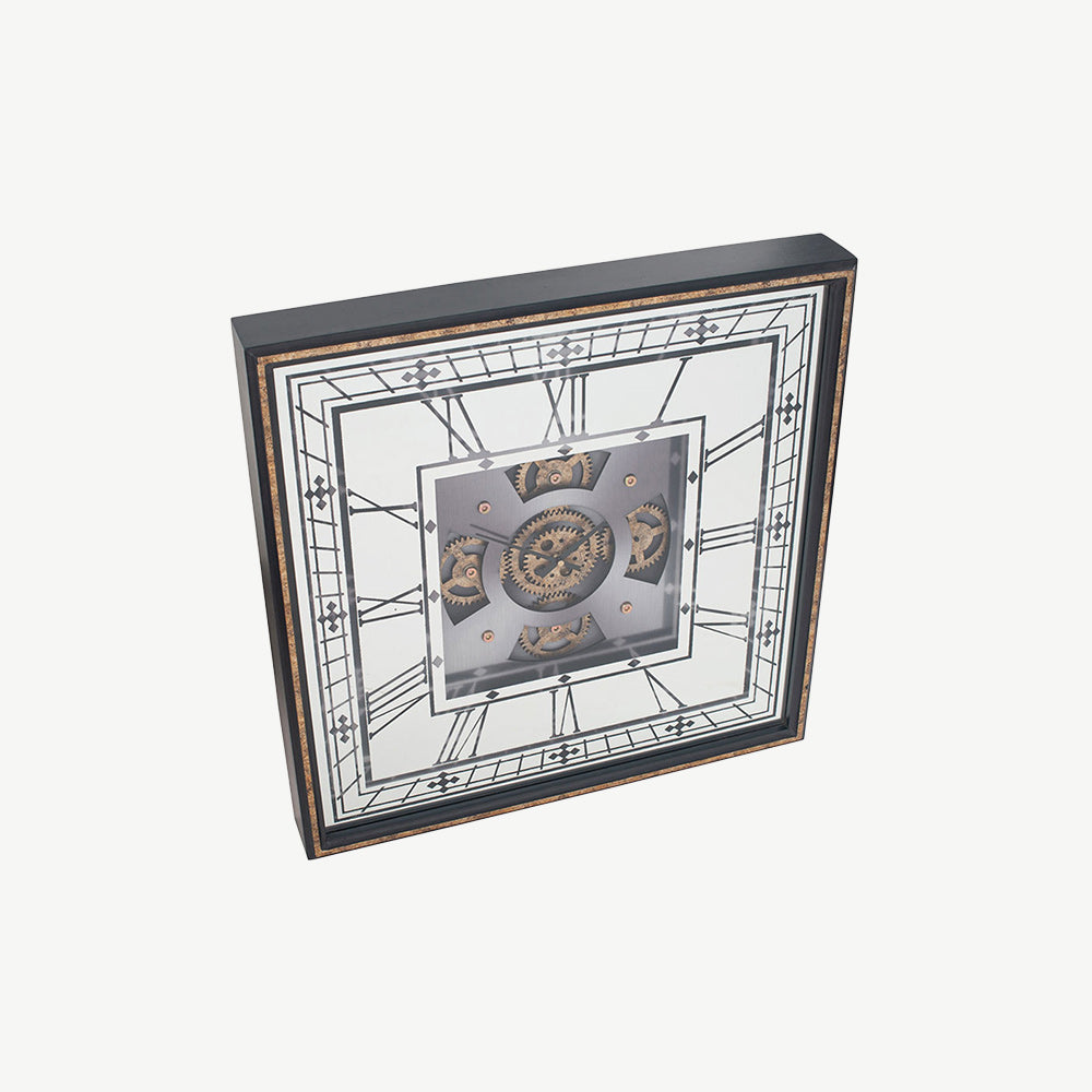 Square Working Cog Clock