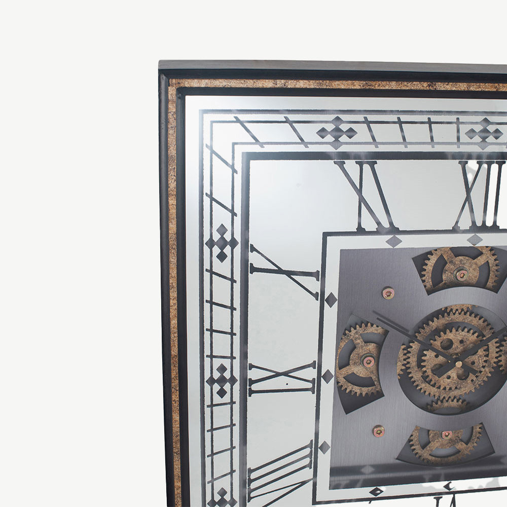 Square Working Cog Clock