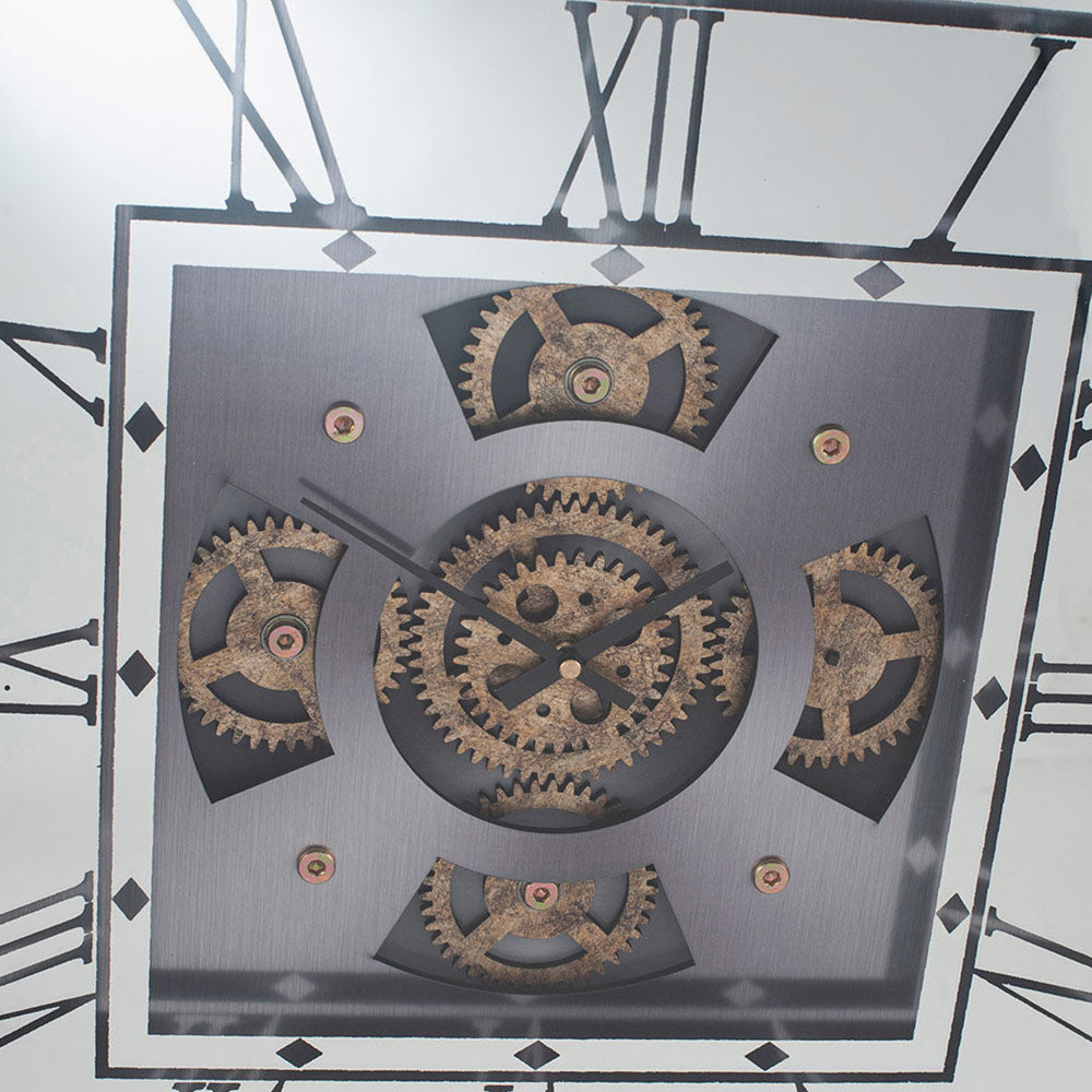 Square Working Cog Clock