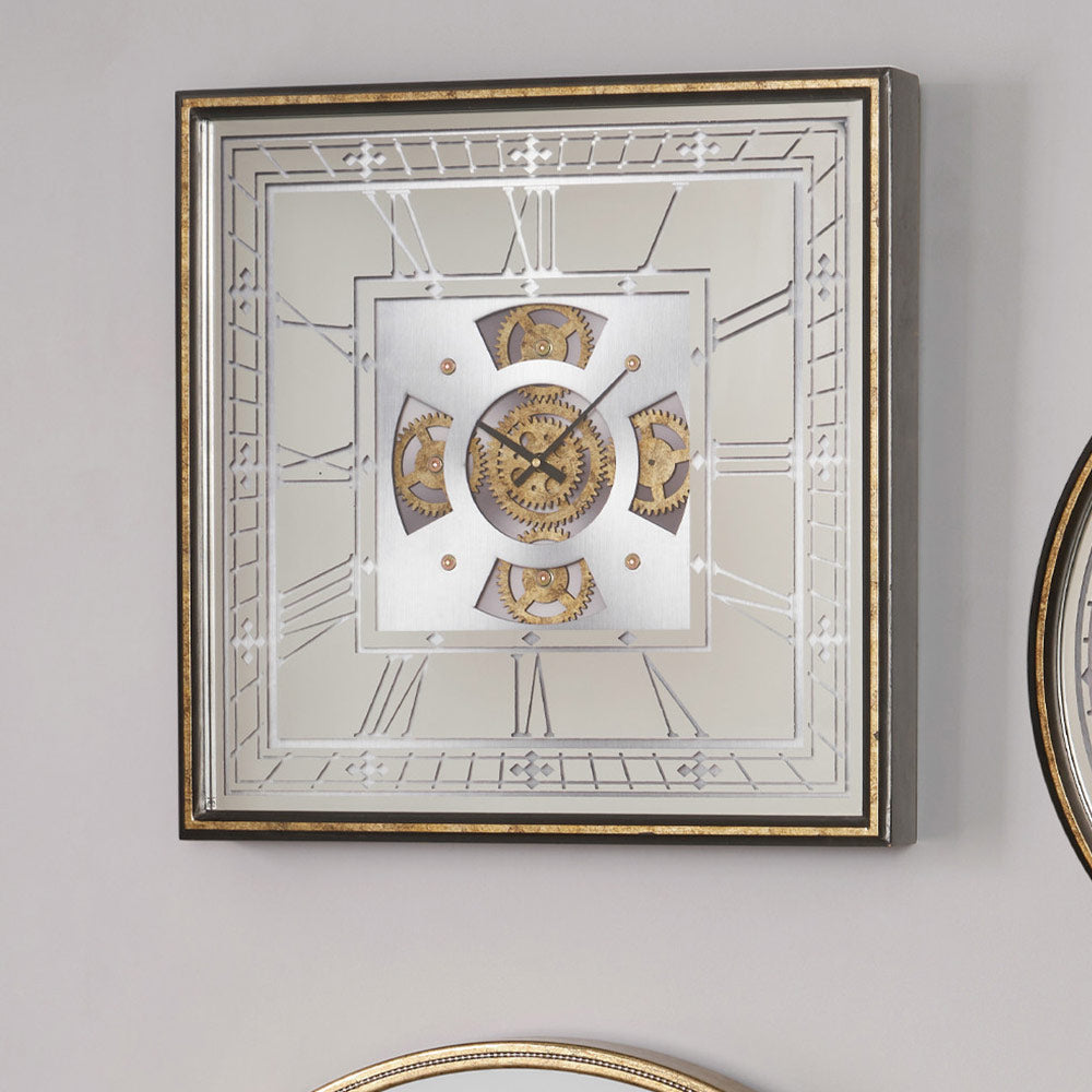 Square Working Cog Clock