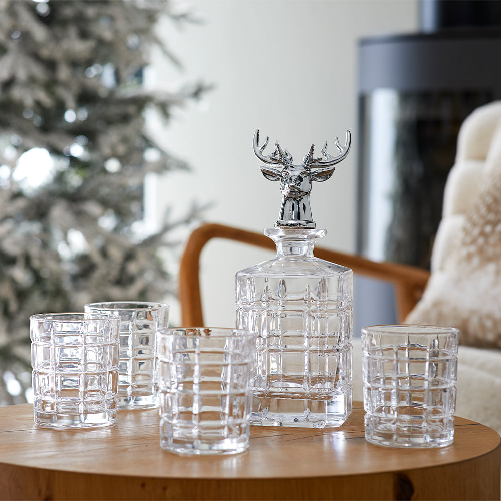 Stag Glasses & Decanter
