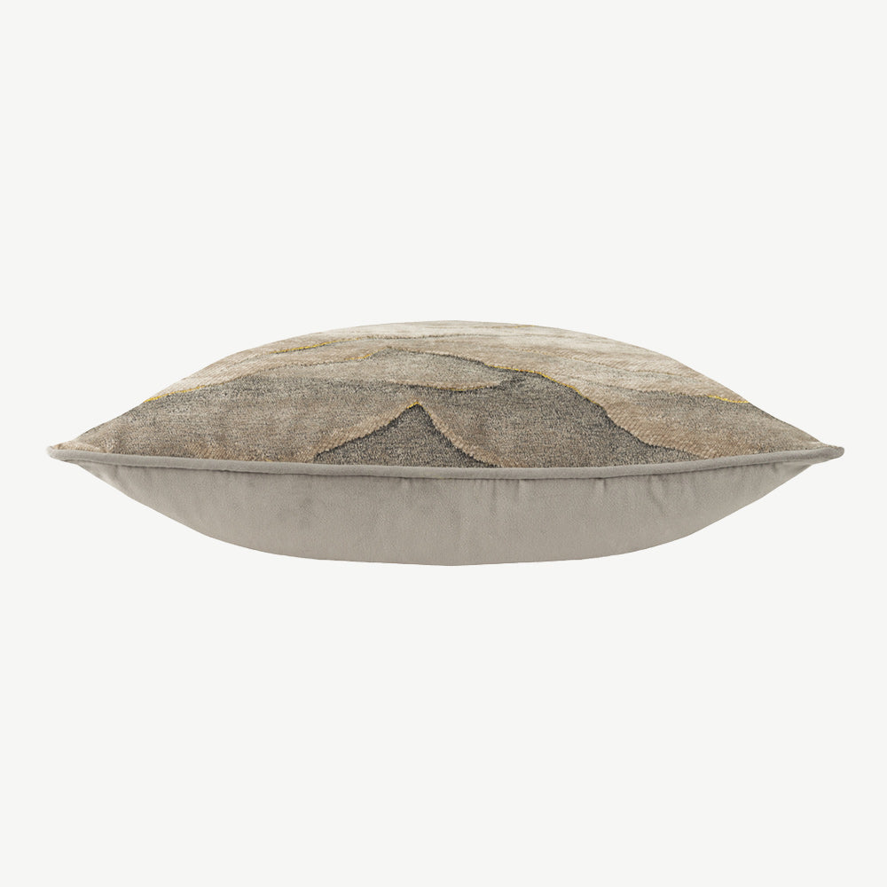 Textured fabric scatter cushion in taupe