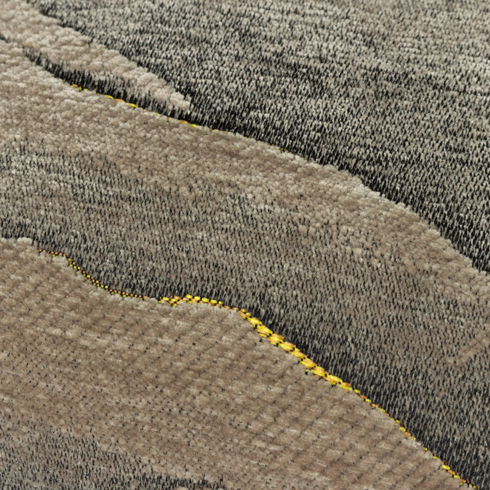 Textured fabric scatter cushion in taupe