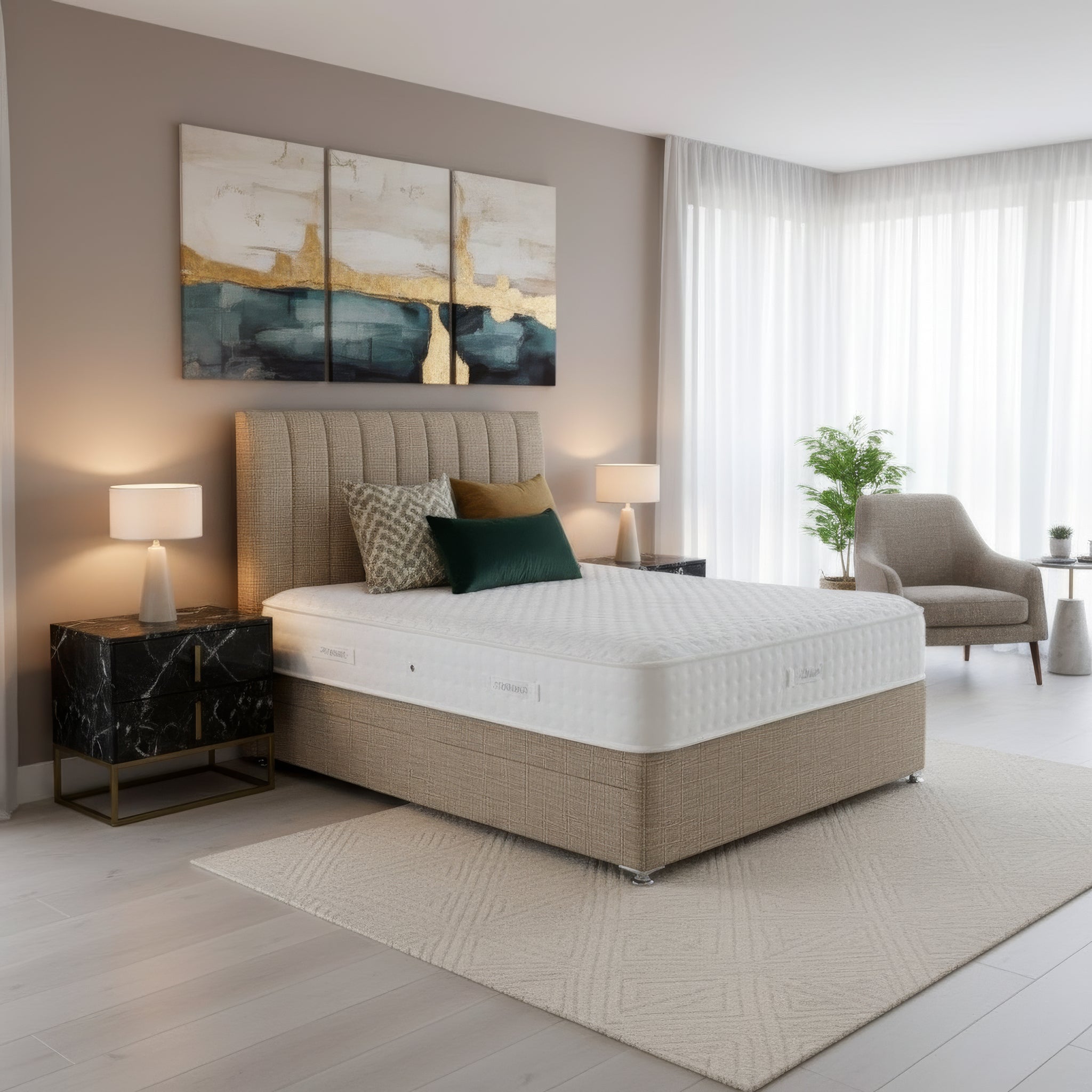 Arighi Bianchi Gene Headboard in Ascot Biscuit