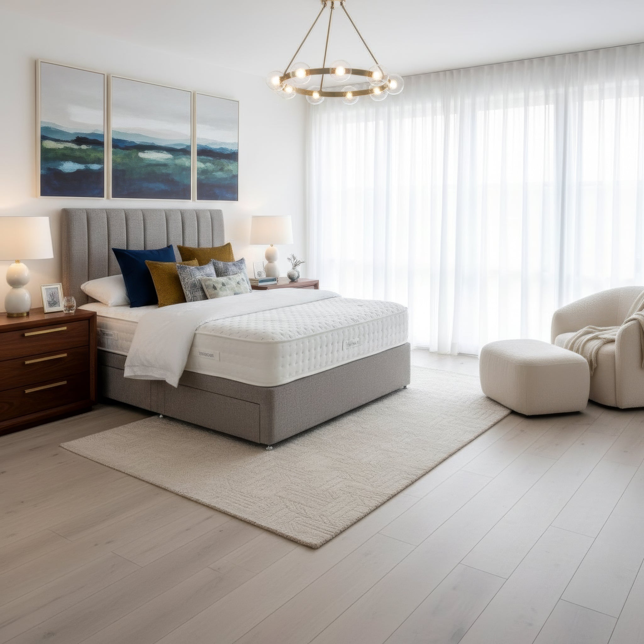 Arighi Bianchi 4 Drawer Gene Bed in Daytona Silver