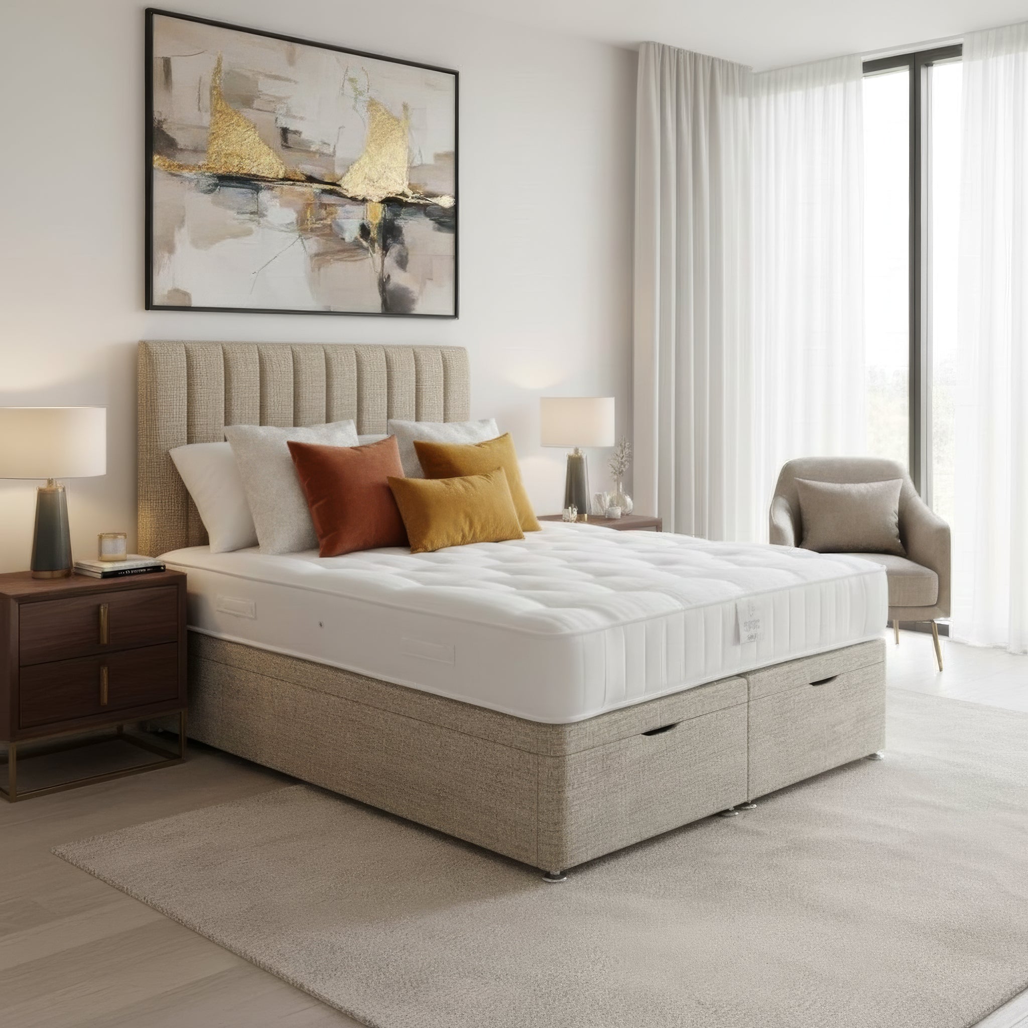 Arighi Bianchi Ottoman Gene Bed in Alaska Silver