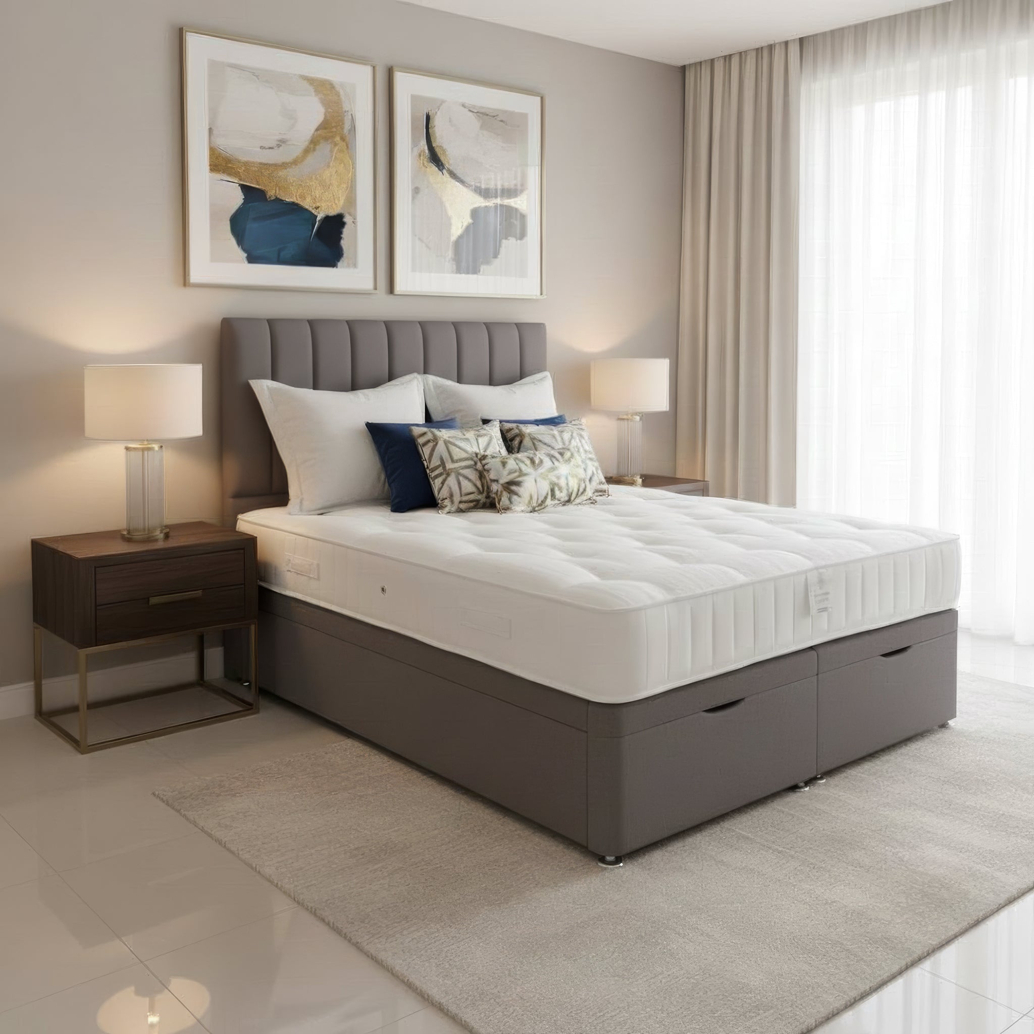 Arighi Bianchi Ottoman Gene Bed in Daytona Silver