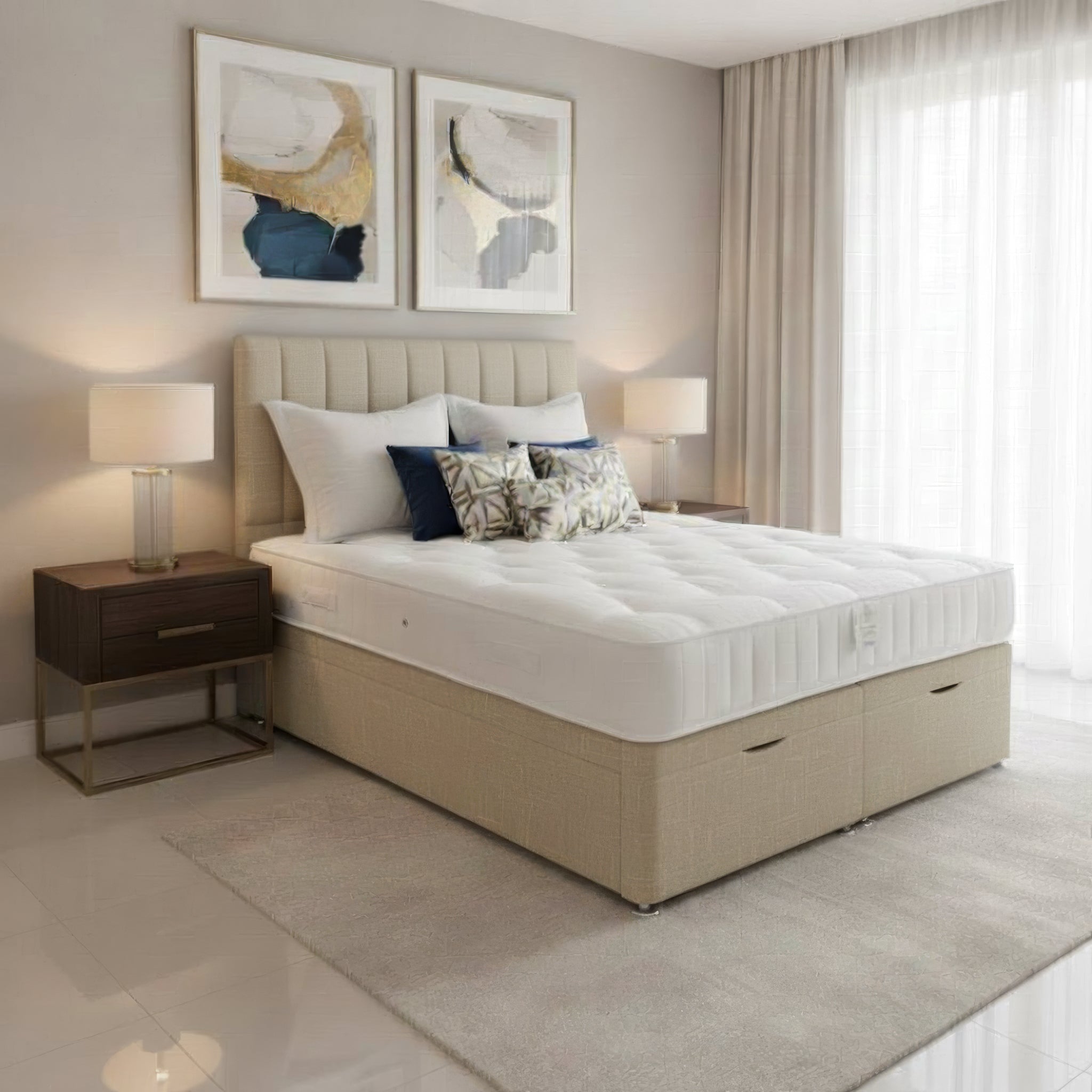 Arighi Bianchi Ottoman Gene Bed in Daytona Stone