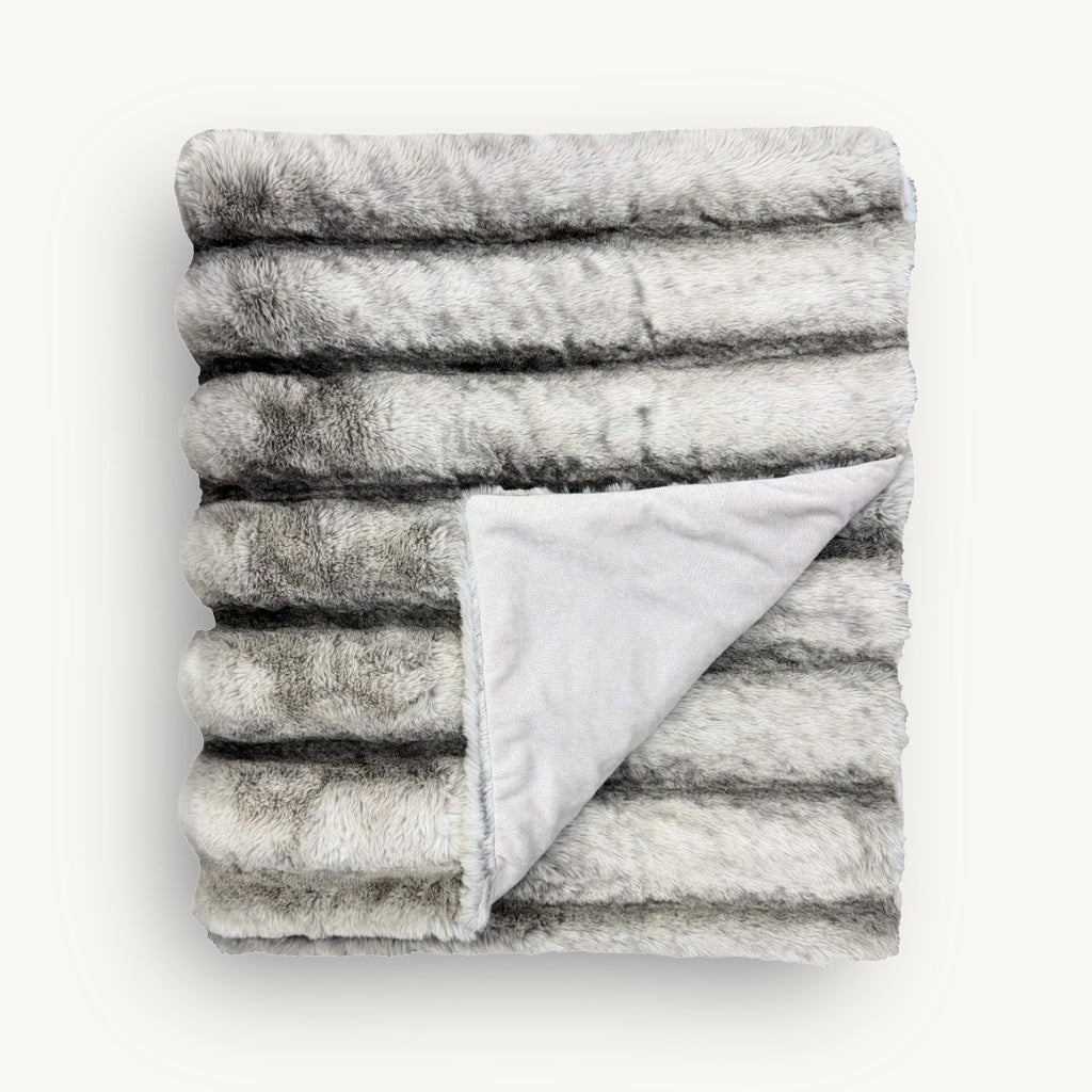 Sydney Faux Fur Striped Throw