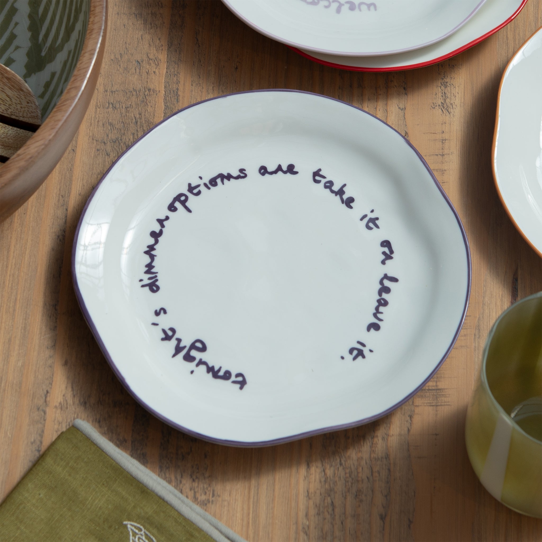 "Take It or Leave It" Purple Decorative Plate