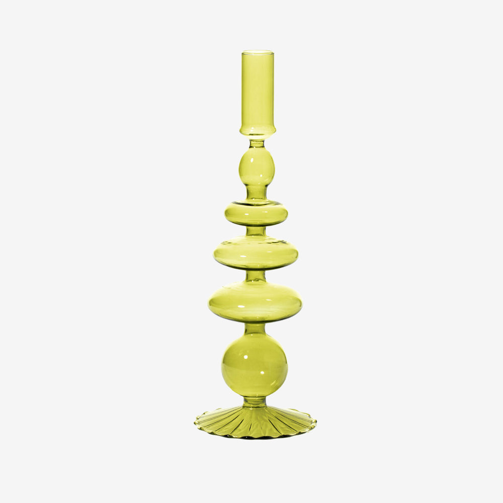 Tapered Candle Holder in Pear Green