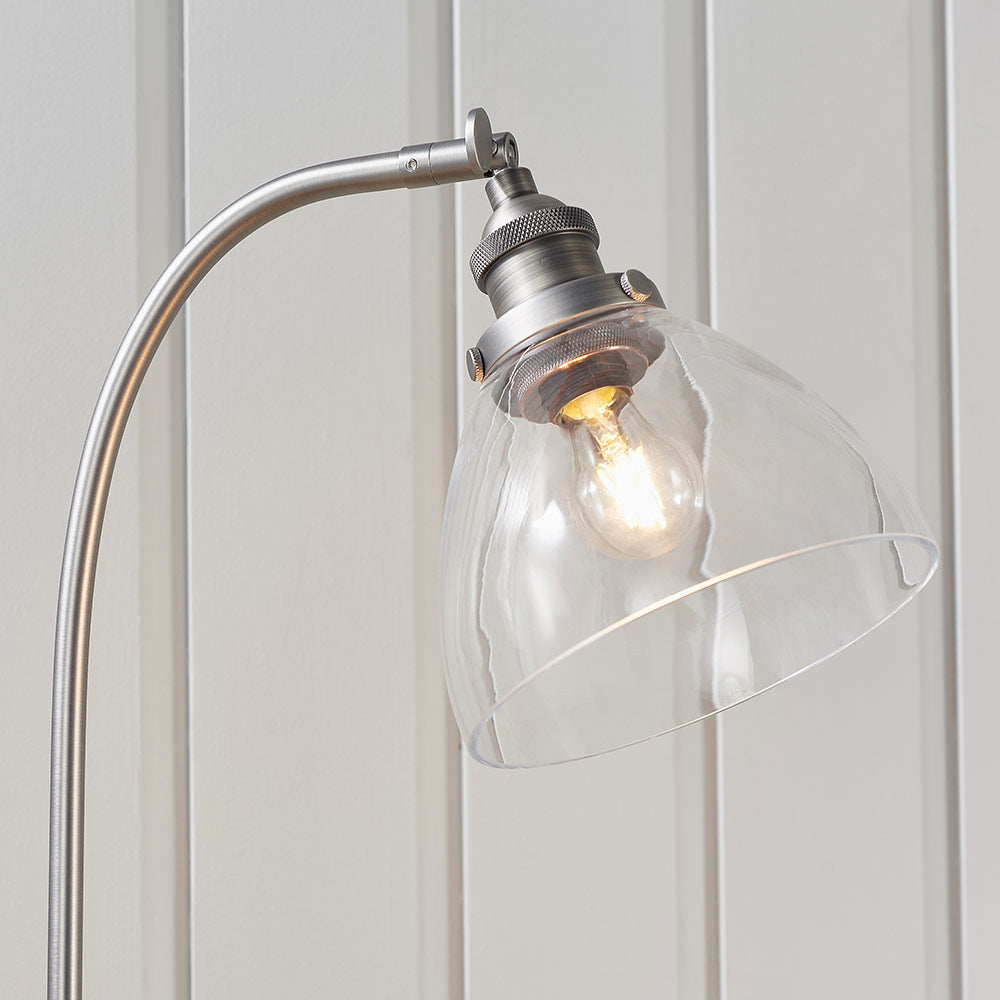Tatton Brushed Silver Table Lamp
