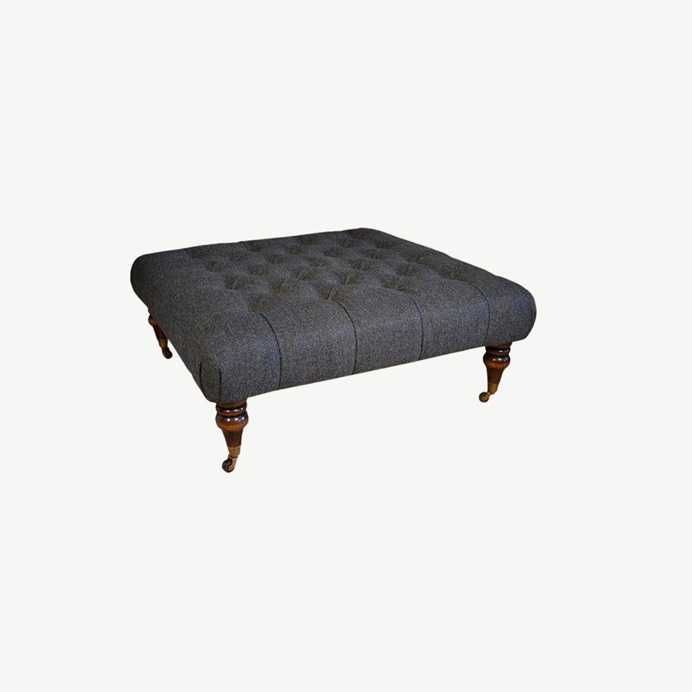 Harris Tweed Dalmore Square Footstool