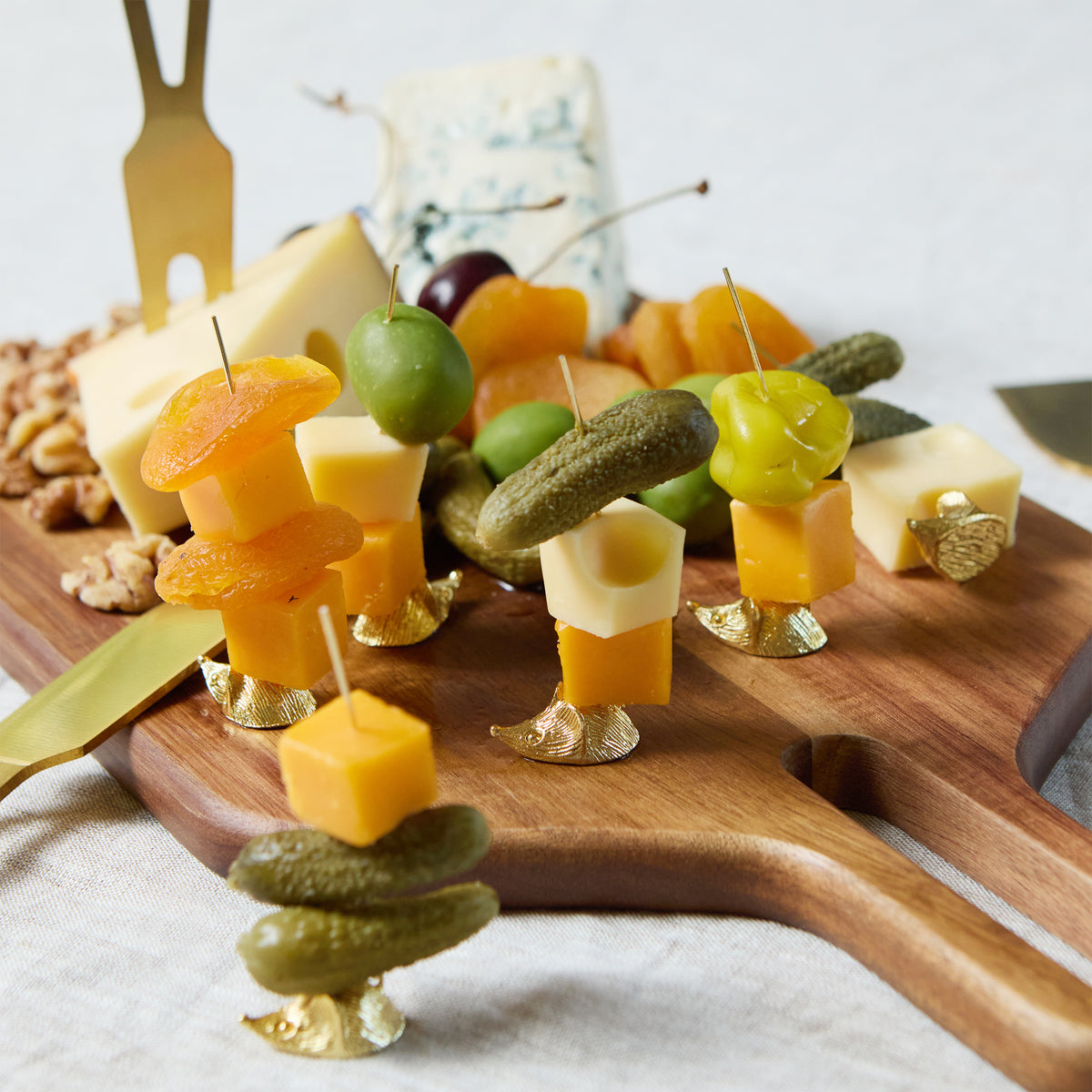 The Gloria Gold Metal Mice Cheese Picks