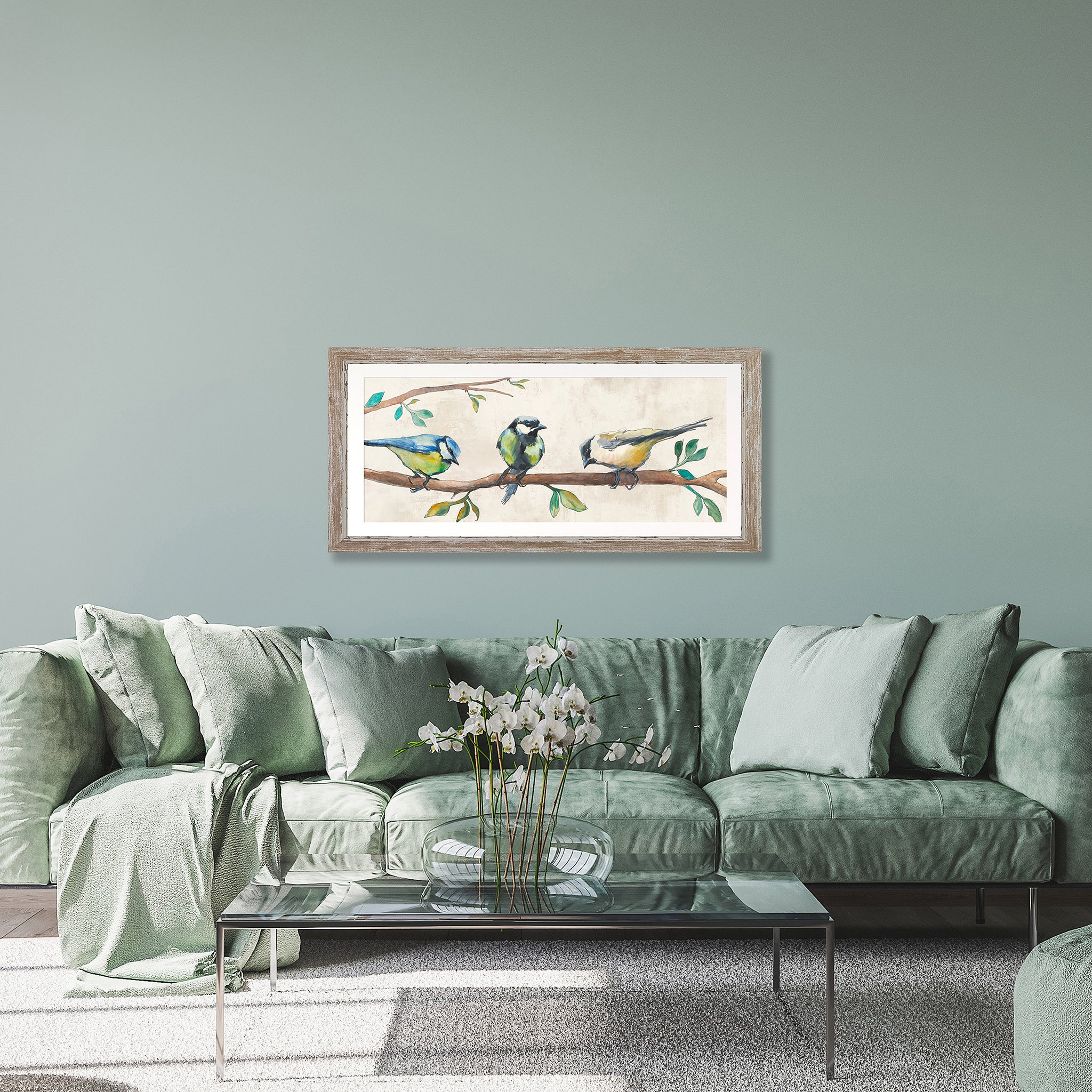 Three Songbirds Framed Wall Art