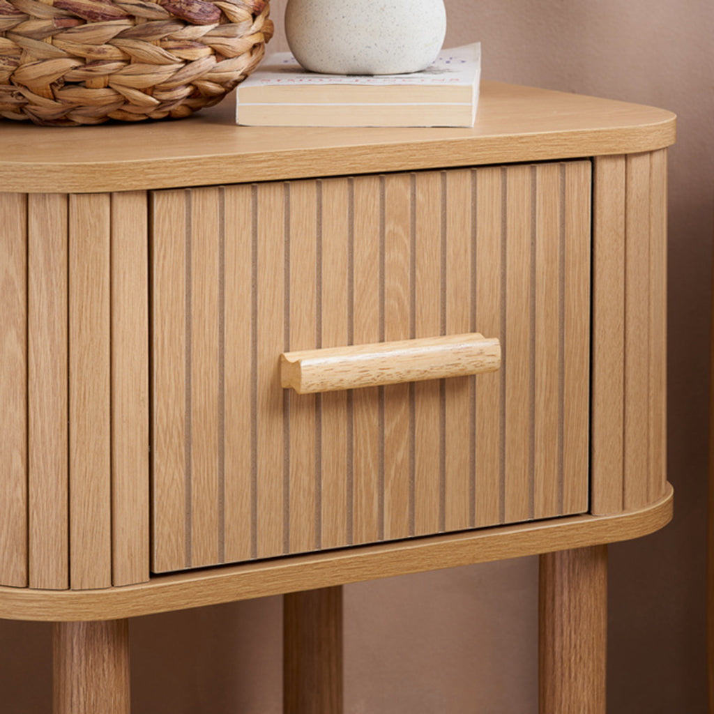 Tiffany Fluted 1DR Bedside Table