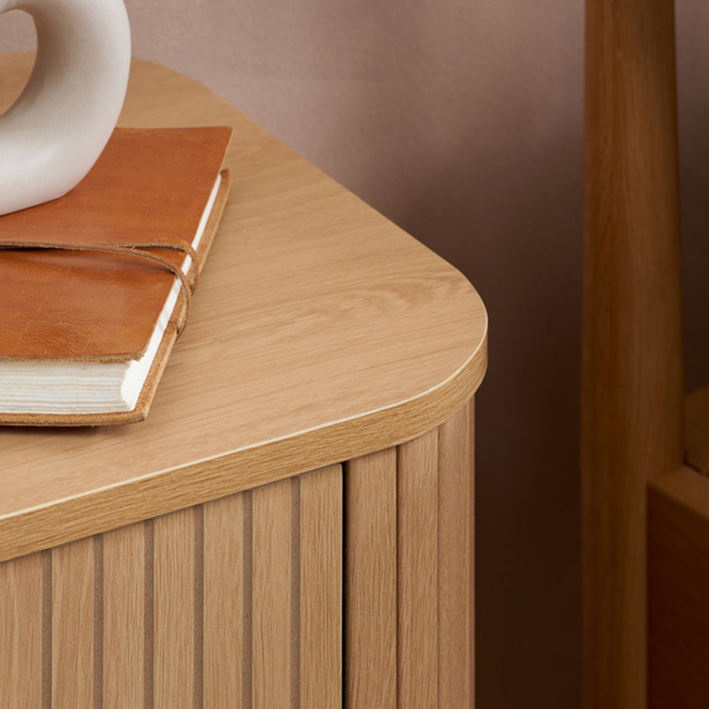 Tiffany Fluted 2DR Bedside Table