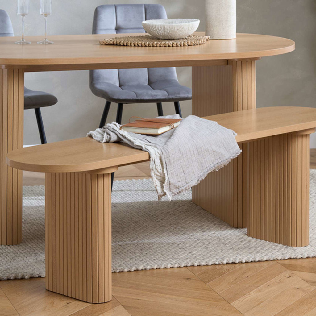 Tiffany Fluted Dining Bench