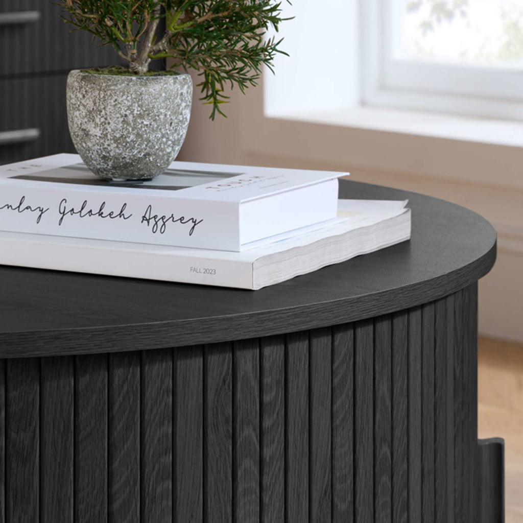 Tiffany Round Fluted Storage Coffee Table