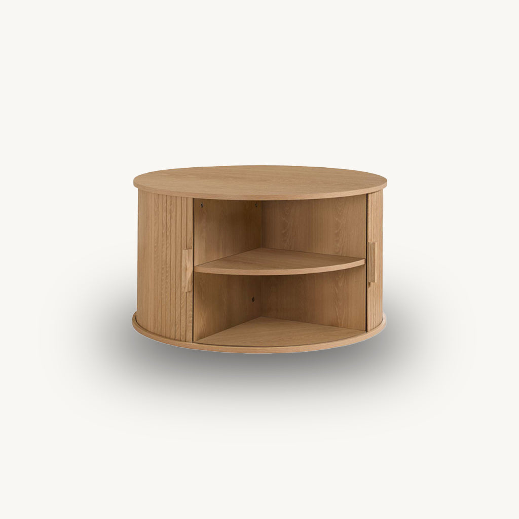 Tiffany Round Fluted Storage Coffee Table