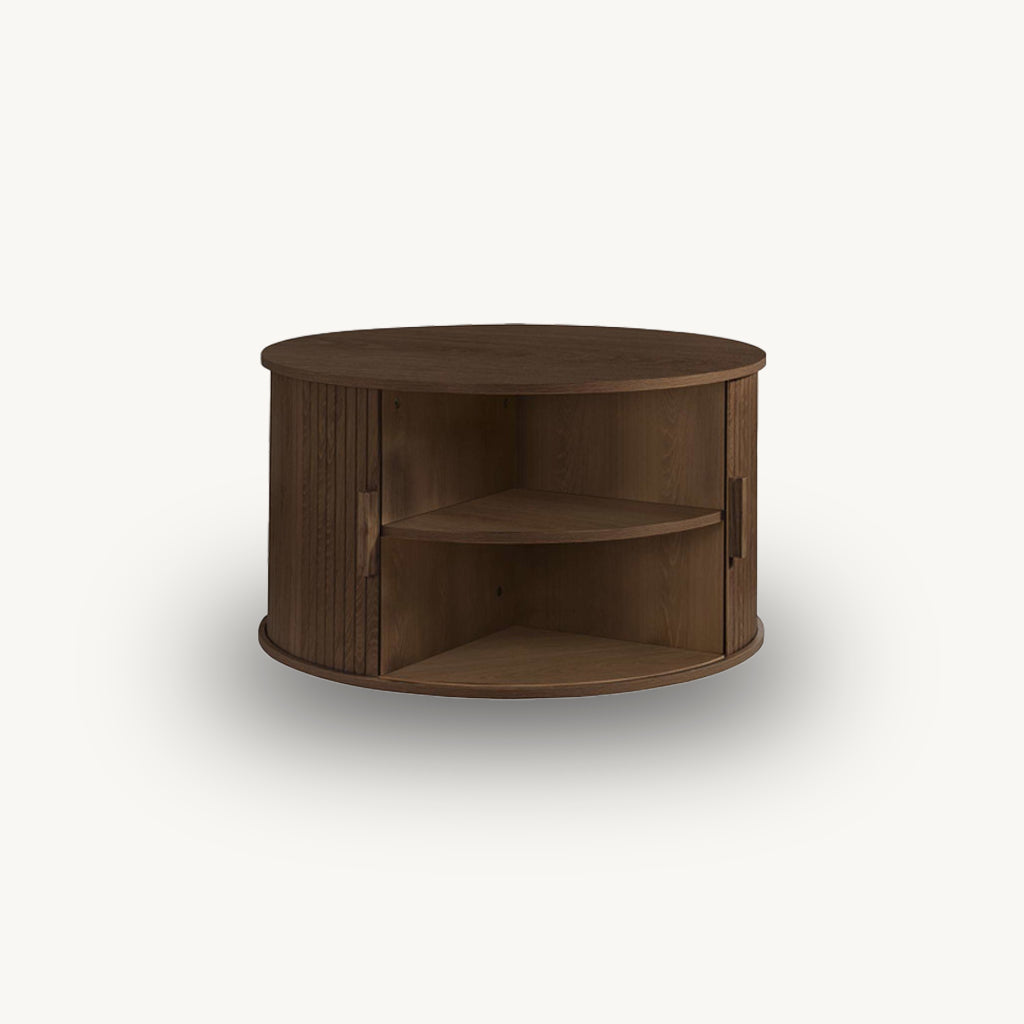 Tiffany Round Fluted Storage Coffee Table