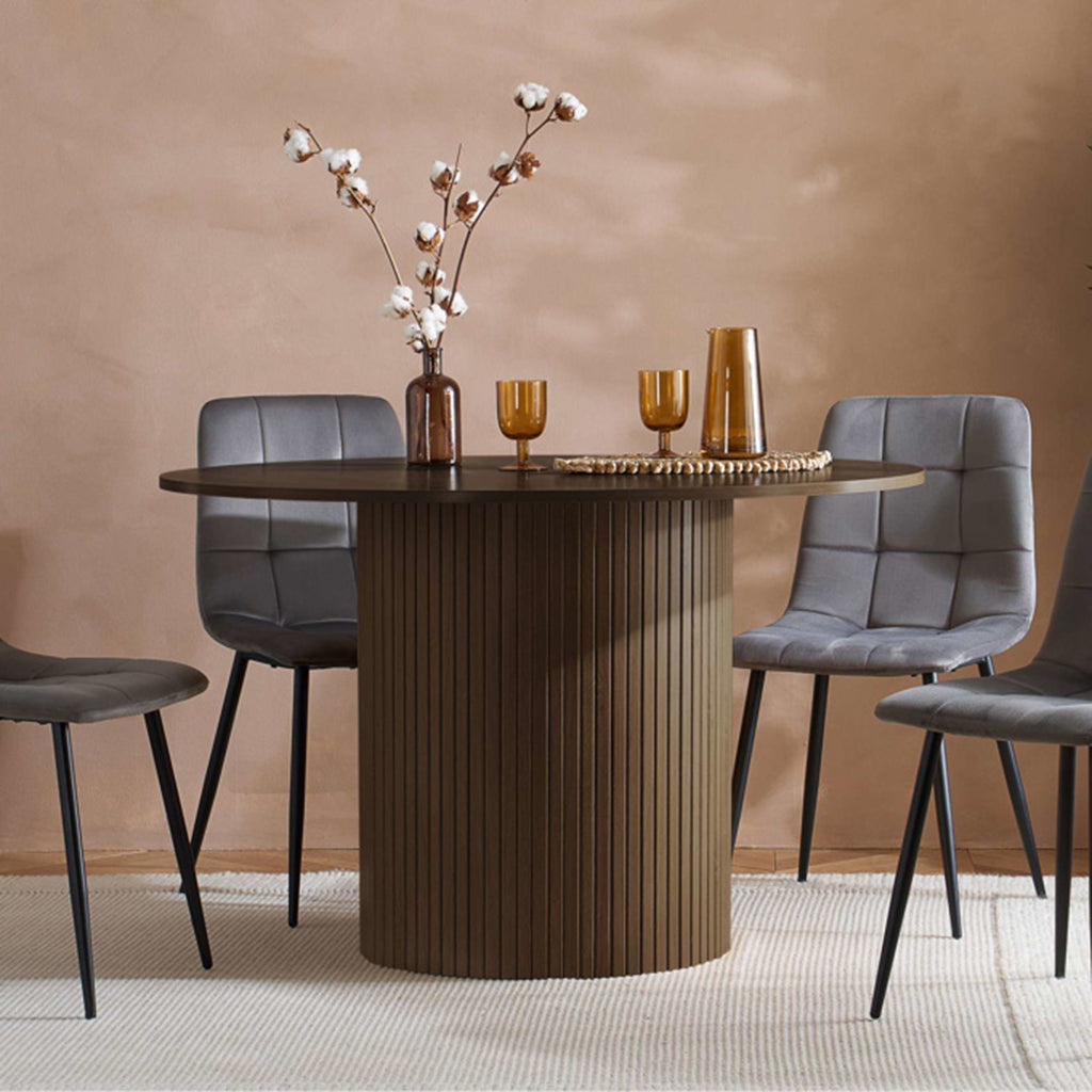Tiffany Round Fluted Dining Table