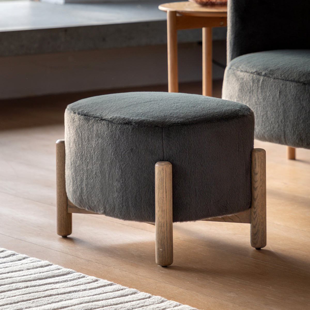 Tindon Fabric Footstool