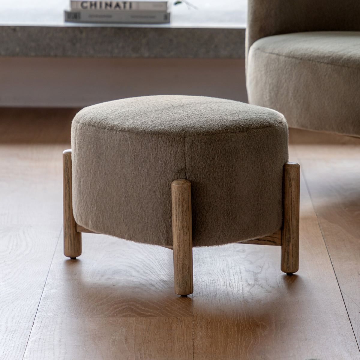 Tindon Fabric Footstool