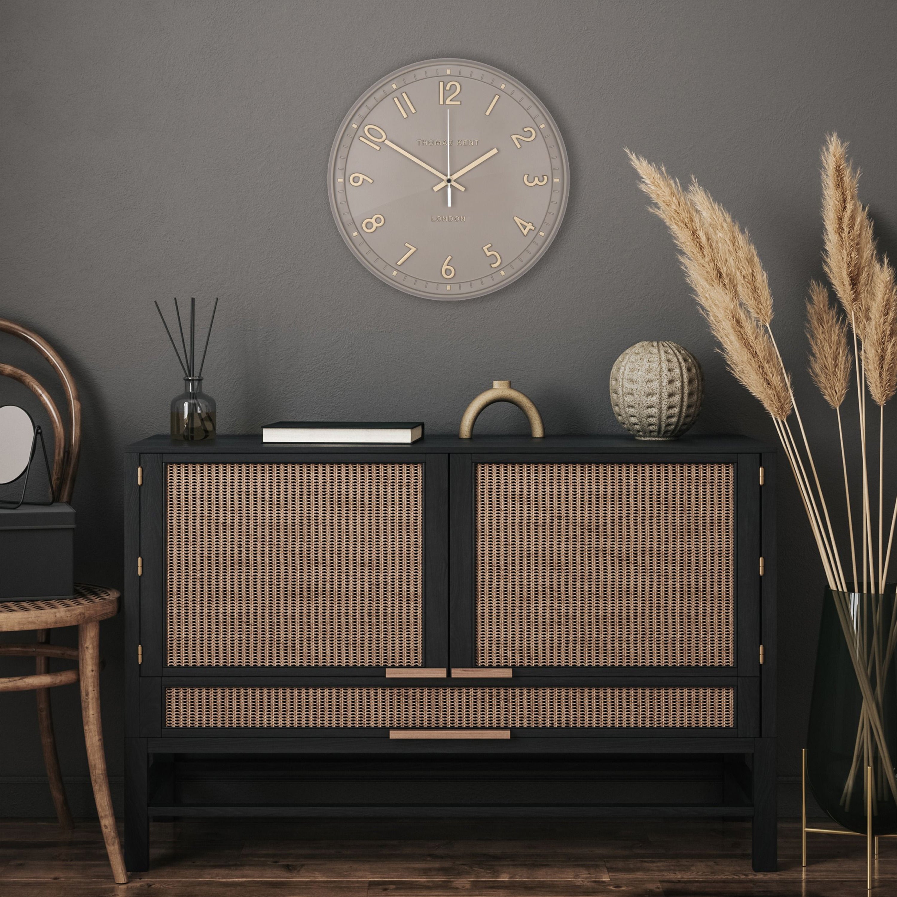 Tresco wall clock in linen
