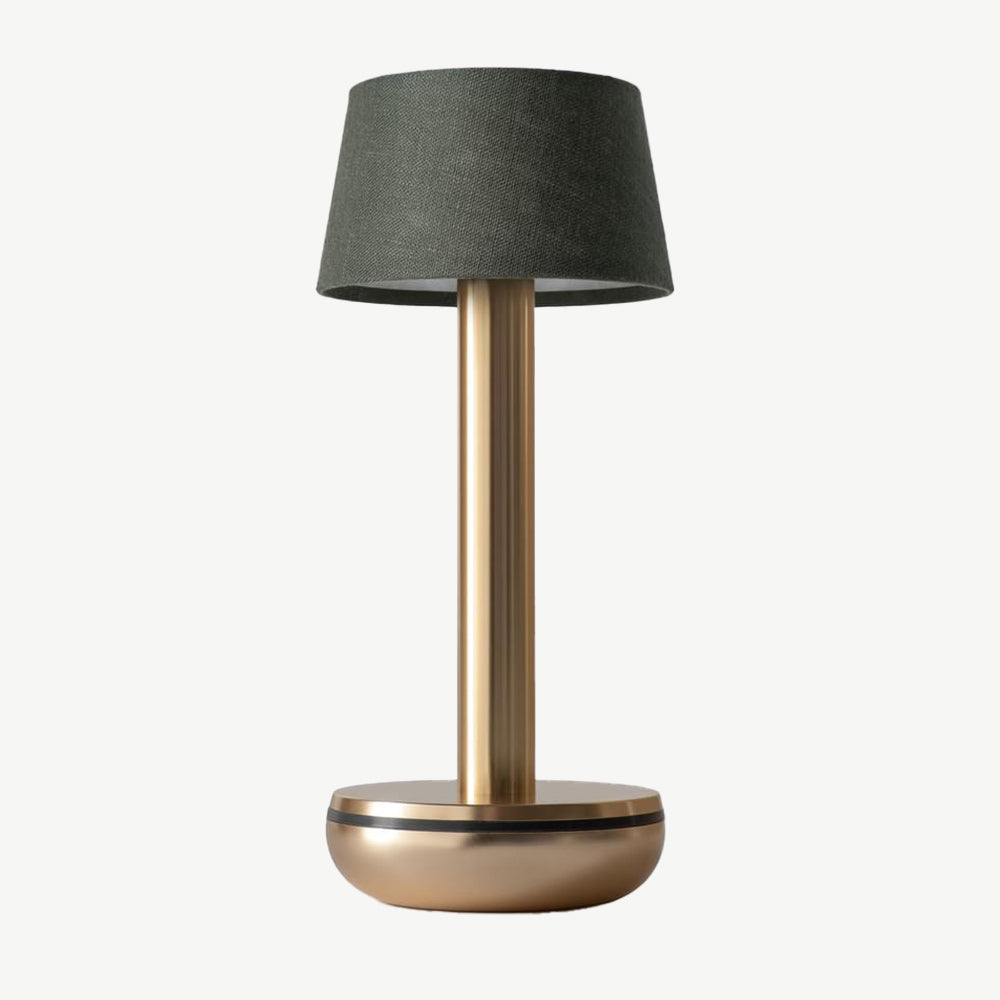 Humble Two Gold & Emerald Linen Table Light