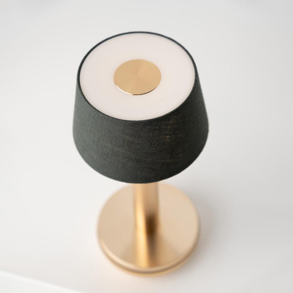 Humble Two Gold & Emerald Linen Table Light