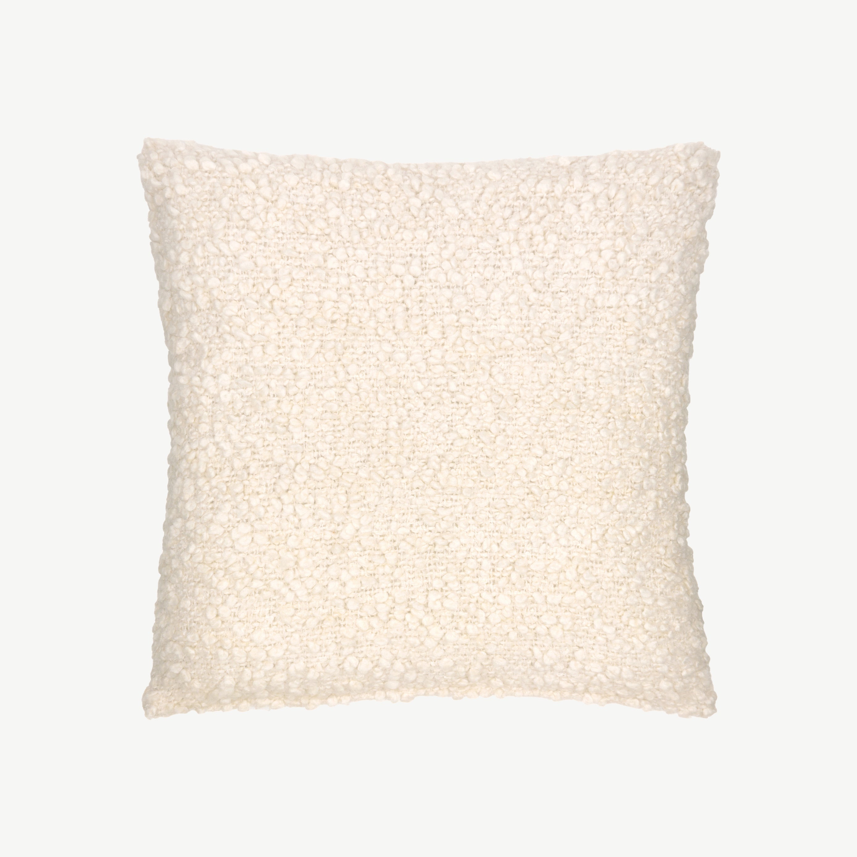 Flocked Cushion in Ecru